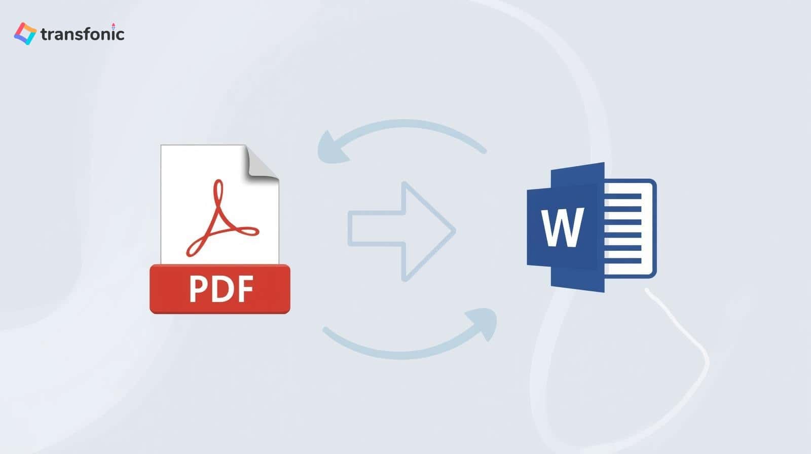 Convert PDF Files into Word By Transfonic